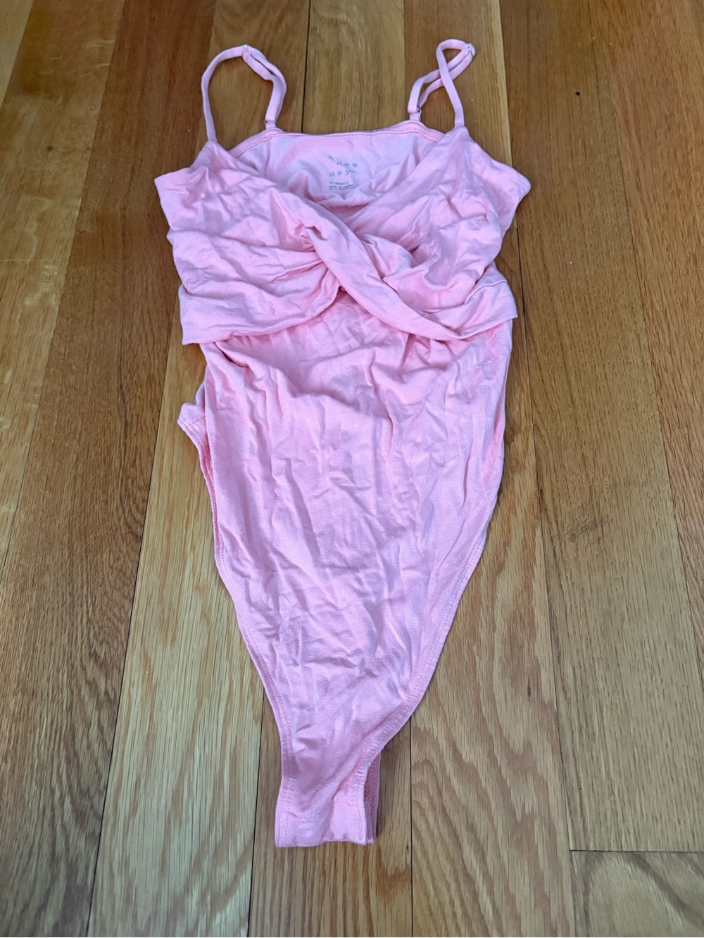 a new day Light Pink Twist-Front Bodysuit